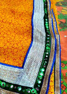 Red Saree with Embellished Blouse