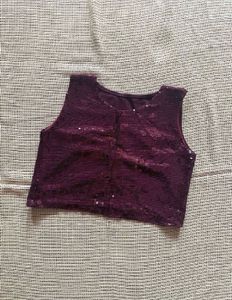 Sequinned Blouse/ Crop Top