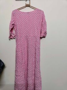 Pink Anarkali Kurta and Dupatta