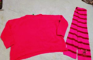 Very Beautiful Light WarmWinter Top With Cute Scaf