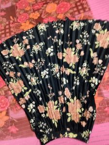 Floral Print Pleated  Skirt