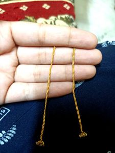 Elegant Gold Chain Drop Earrings