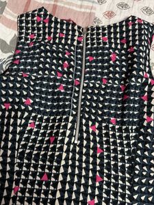 Chic Geometric Print Sleeveless Dress