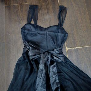 Elegant Black Chiffon Dress