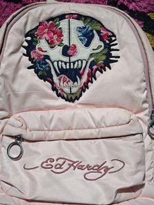 Ed Hardy 2000s Embroidered Skull Women's Backpack