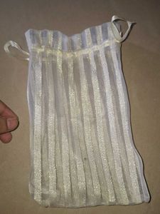 pouch with glitter stripes