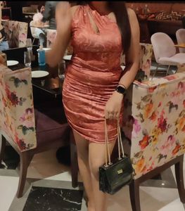 Burgundy One-Shoulder Bodycon Dress