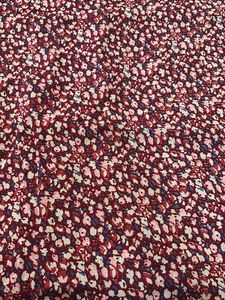 Floral Print Burgundy Mini Dress