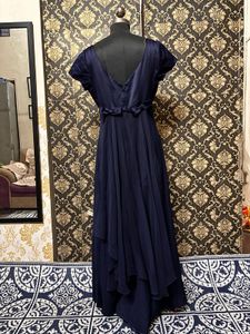 Elegant Navy Blue Maxi Dress