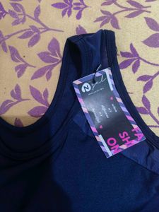 N-Gal Navy Blue One-Piece Swimdress with Inner Sho