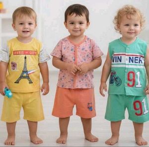 Baby Clothes Set Of 3 For Bab Boys