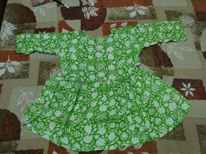 Green Floral Print Kurta Tunic