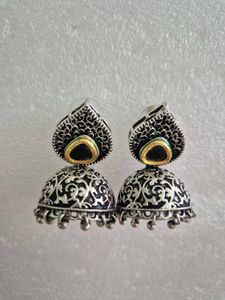 Exquisite Oxidized Jhumka Earrings- Unused