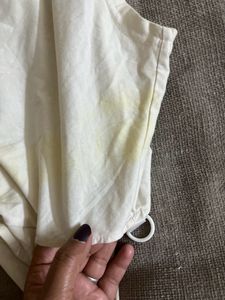 Yellow and White Color Top