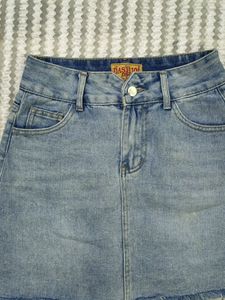 Sky Blue Denim Skirt