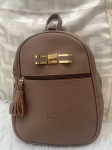 Stylish Brown Backpack with Bow Detail