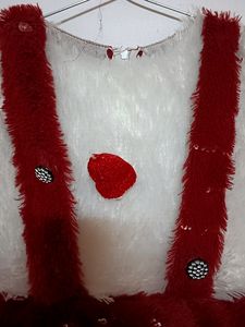 Maroon And White Frock For Winte