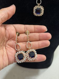 Brand new Blue Stone Necklace &amp; Earrings Set