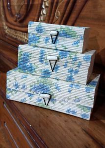 Floral Stackable Wooden Boxes