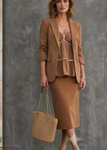 Chic Brown Tiered Camisole Top