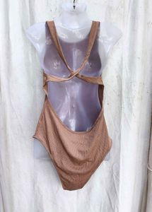 8168. Basic Brown Tank Bodysuit