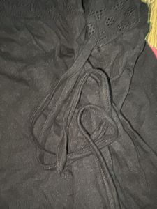 black Blue Eyelet Dress