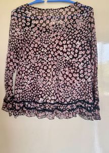 Floral Sheer Blouse