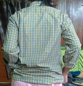 Plaid yellow shirt
