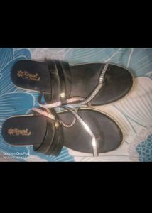 unused Sparkling Black Block Heels