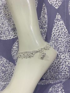 Silver Anklet with Colorful Accents