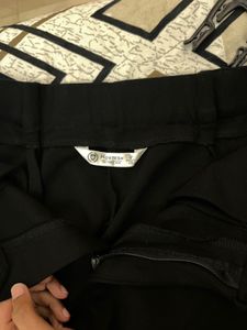 Black Ankle Length Formal Trousers
