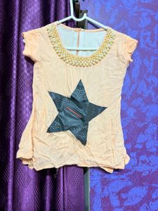 Cute Peach Star Top