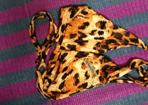 Leopard Print Tie-Side Bikini panty