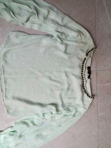 Mint Green Blouse with Detail