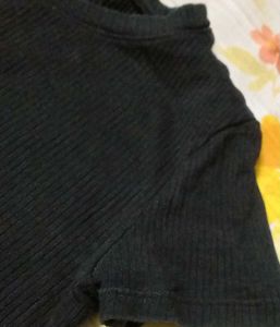 H&amp;M Divided Black Ribbed Top