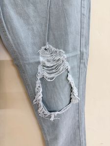 Light Grey Distressed Jeans