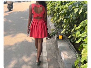 Heart Back Cutout Dress