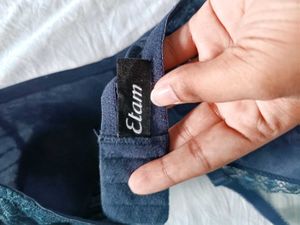 Etam Lace Trimmed Teal Bra
