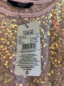 SHEIN PARTY Sequin Crop Top