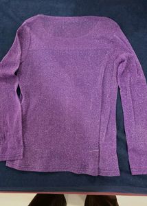 Sparkly Purple Long-Sleeve Top