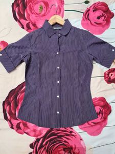 Striped Button-Up Formal Shirt