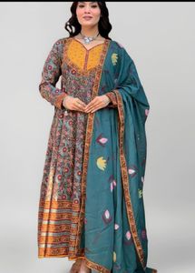 Elegant Printed Kurta Set with Dupatta Combo
