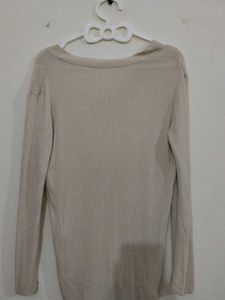 Ribbed V-Neck Sweater