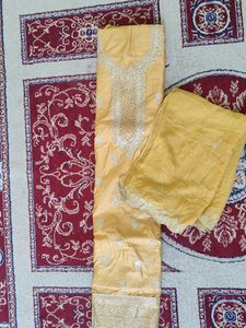 Yellow dress material