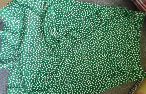 Urbanic Green Floral Ruffle Wrap Skirt | Size M”.