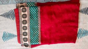 Elegant Red Saree