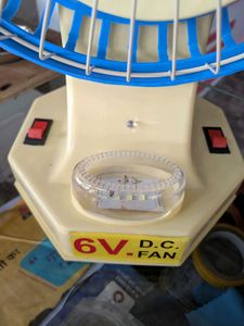 Rechargeble 6V Fan with Emergency Light