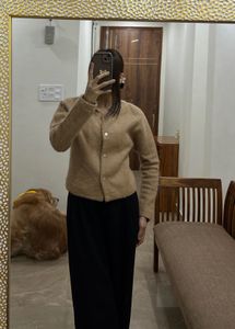 TAN BROWN WOOL SHORT BLAZER