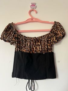 rare iamgia - y2k corset lepord print