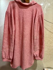 Chic Pink Cord Set with Lace Detail
